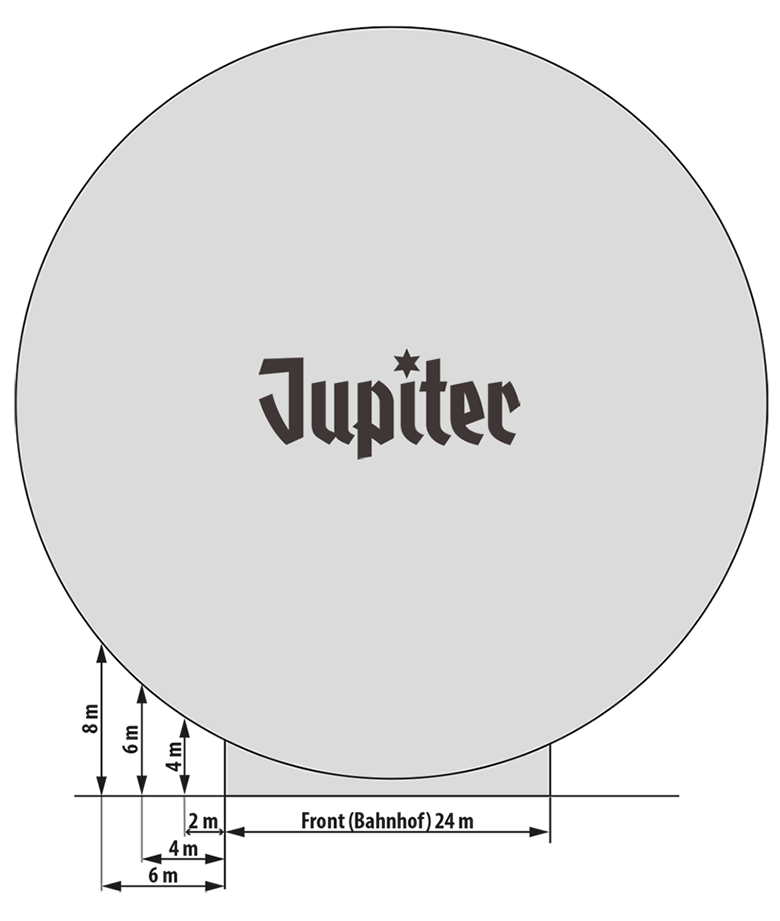 Jupiter Riesenrad seitlicher Ausschwung Jupiter Riesenrad seitlicher Ausschwung